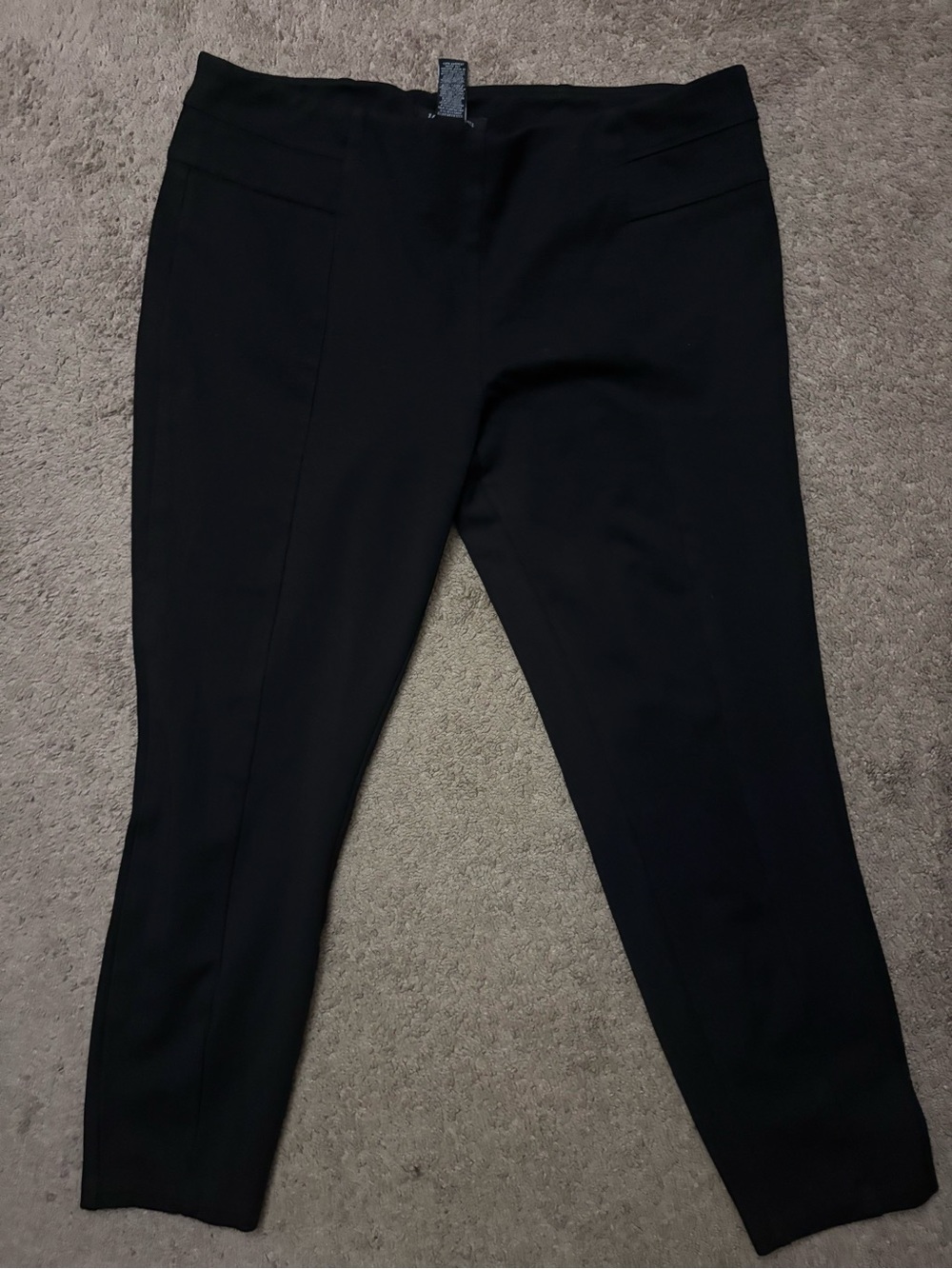 Zac & Rachel Black Cropped Ponte Pull-On Pants